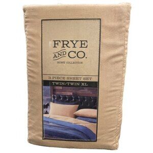 Frye and Co. Home Collection 3 Piece  Twin Twin XL Sheet Set Irish Cream Tan *3E